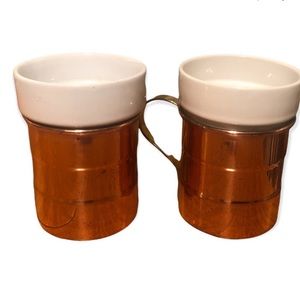 🟦SALE 5️⃣0️⃣% off🟦 
Copper mug copper lined cup set of 2